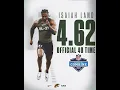 Isaiah Land shows out at the NFL Scouting Combine last week He ran an 4 62 forty