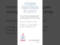 String Functions in Java Trim Function