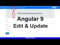 Angular 9 Projects Restaurants App in angular update records from API edit table from database