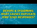 DevOps SysAdmins What causes duplicate ICMP ECHO responses