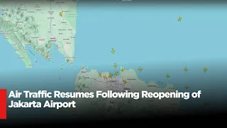 LIVE | Flight Tracker Shows Air Traffic After Jakarta Airport Reopens | AA114