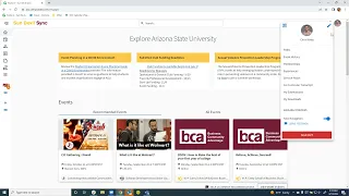 User Drawer Account Information on Sun Devil Sync