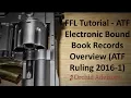 FFL Tutorial - ATF Electronic Bound Book Records Overview ATF Ruling 2016-1