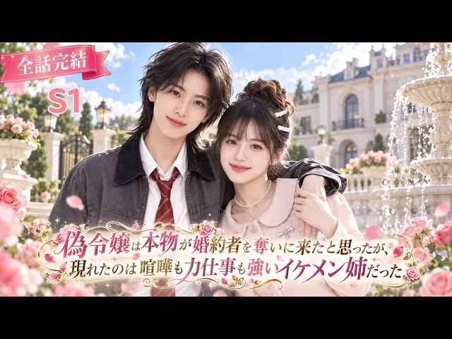 偽令嬢は本物が婚約者を奪いに来たと思ったが、現れたのは喧嘩も力仕事も強いイケメン姉だった 日本語字幕 無料全話