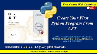 Create Your First Python Program From UST Quiz Answers 2024