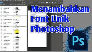 cara mudah menambahkan font pada adobe photoshop
