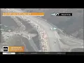 Semi crash causing backups on 210 Freeway in Sun Valley