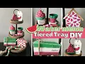 7 Watermelon DOLLAR TREE Tiered Tray DIYS Summer Dollar Tree DIY Decor