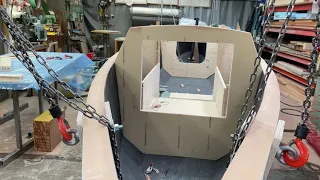 Aft bulkhead hatch so big that I reduced the hatch over the dining room. Much is gained thus.