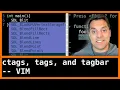 tags ctags and tagbar plugin - VIM and neovim
