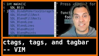 tags ctags and tagbar plugin - VIM and neovim