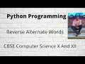 Python Program To Reverse Alternate Words In A String