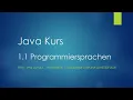 Java Kurs 1 1 Programmiersprachen