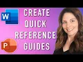How To Make A Quick Reference Guide with Word PowerPoint Templates