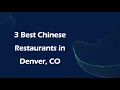 3 Best Chinese Restaurants in Denver Colorado 2024 Asian Cuisine