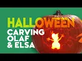 How I carved a Halloween pumpkin with Olaf and Elsa