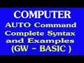 AUTO Command GW - BASIC Class 10th