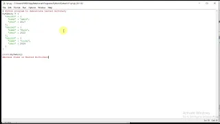 Python program to demonstrate nested dictionary and accessing items in dictionaries