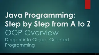 Deep Dive Into Object-Oriented Programming OOP Java Programming Step by Step from A to Z