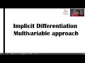 Implicit Differentiation 1
