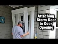 Attaching Emco 400 Series Storm Door to Opening The Fixer Clips