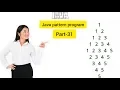Java pattern program part - 31 Easy Learning Genius
