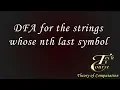 Lecture-13 Type 9 - DFA for the strings whose nth last symbol is
