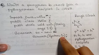 Java Program to check for Pythagoras triplet from Using Scanner class Casual Study