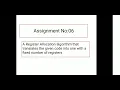 Register allocation algorithm