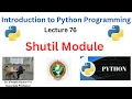 Shutil Module in Python File Organizing File Management Explained VTU Python Programming