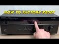 Yamaha AV Receiver How to Factory Reset Also Fix Decoder Off Error