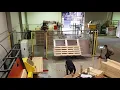 Pallet Manufacturing - Leg Nailing Machine working with Robotic Pallet Nailer