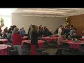 Holyoke Community College students observing Veterans Day