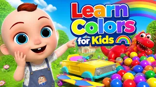 Learn Colors for Kids 🌈 Colorful Balls with Baby Joy | Toddler Learning Videos | Kiddiestv