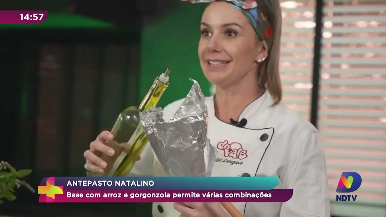 Antepasto natalino: base com arroz e gorgonzola permite várias combinações