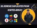 P3 26 Remove Duplicates from Sorted Array Leetcode C Top Interview 150