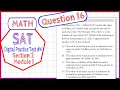 Question 16 in SAT Digital Practice Test MATH Section 2 Module 1