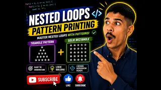 L 04 C Pattern Printing Tutorial Triangle Pattern Solid Rectangle Using Nested Loops