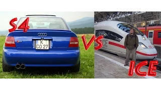 My Audi S4 vs Deutsche Bahn ICE Bullet Train - Who Would Win I do because I get a cockpit ride