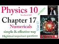 Physics class 10th chapter 17 Numerical problems NBF simple way unit 17