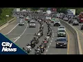 Large unsanctioned Hells Angels procession arrived in Toronto