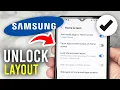 How To Unlock Home Screen Layout On Samsung Phone - Full Guide