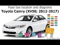 Fuse box location and diagrams Toyota Camry XV50 2012-2017