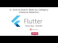 6 Click Search News by Category Gesture Detector Flutter News App Rest API