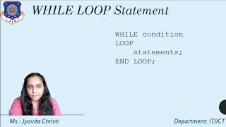 PL SQL - FOR WHILE and CONTINUE statements