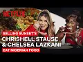 Selling Sunset s Chrishell Stause and Chelsea Lazkani Eat Nigerian Food Netflix