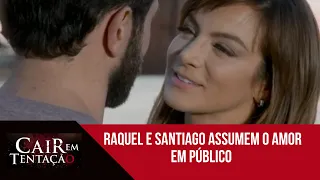 Raquel e Santiago assumem o amor em público | Cair Em Tentação