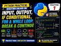 Python Practical 1 Solved Programs on Input Output If Loops