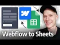 Connect Webflow Forms To Google Sheets Integration Tutorial
