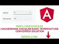 HackerRank Angular Basic Temperature Converter Vijay Chauhan